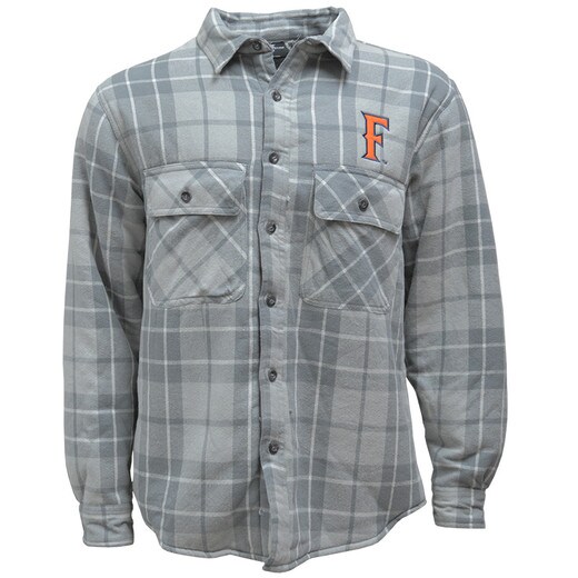 Colosseum CSUF Coal Plaid Button Up Jacket